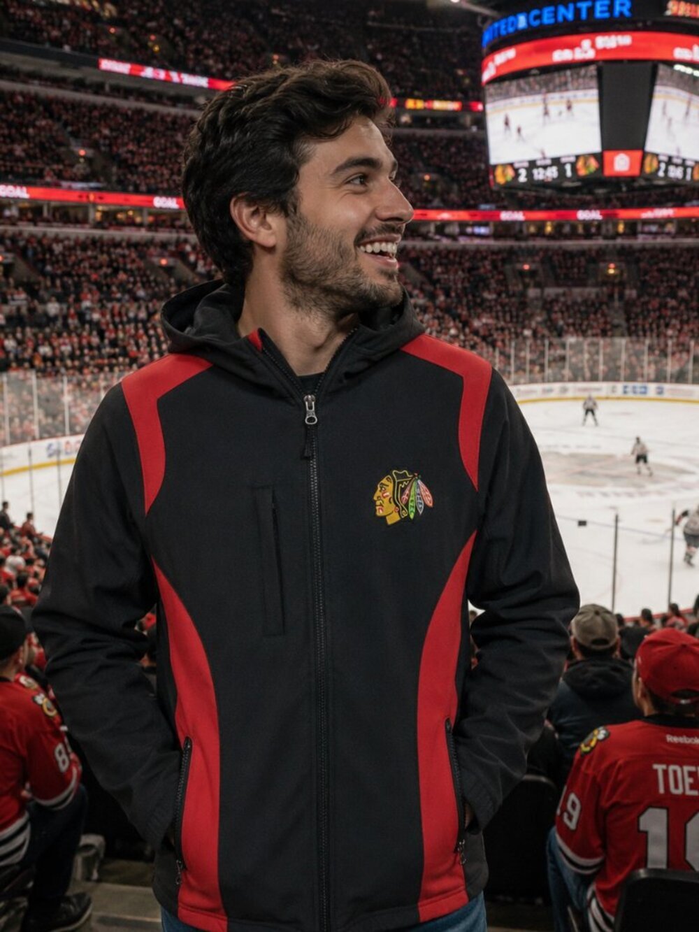 Chicago Blackhawks Hooded Jacket (SMALL)